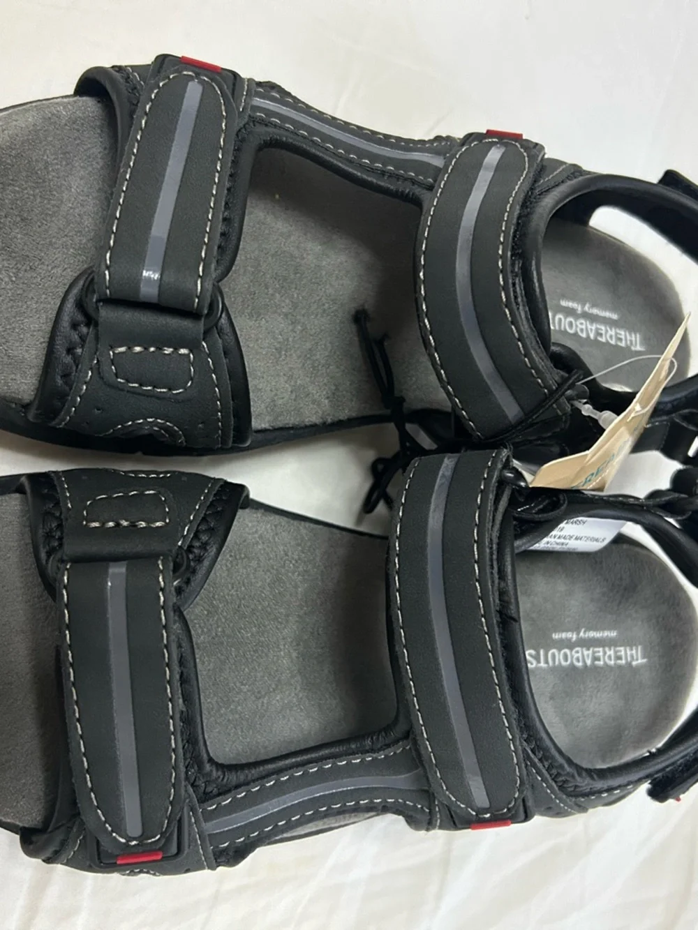 Thereabouts Kids' Black Sport Sandals - Adjustable Comfort Straps